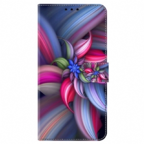 Bőrtok Oppo A98 5g Színes Virágok