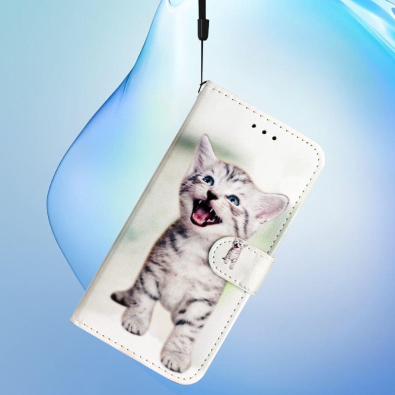 Fliptok Oppo A98 5g Kis Cica Szíjjal