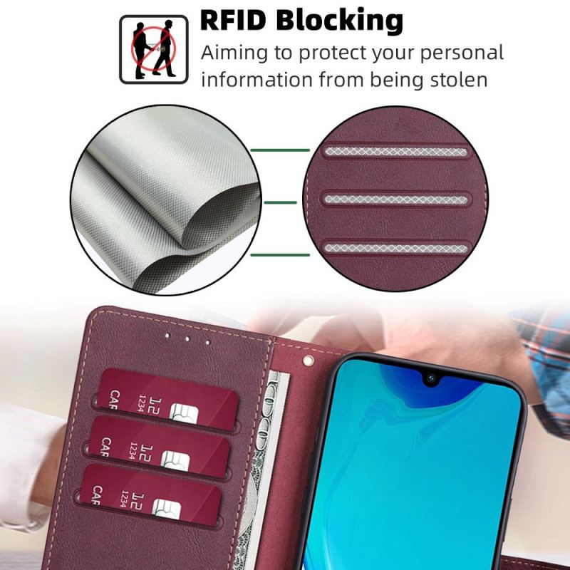 Fliptok / Bőrtok Vivo Y16 Klasszikus Rfid