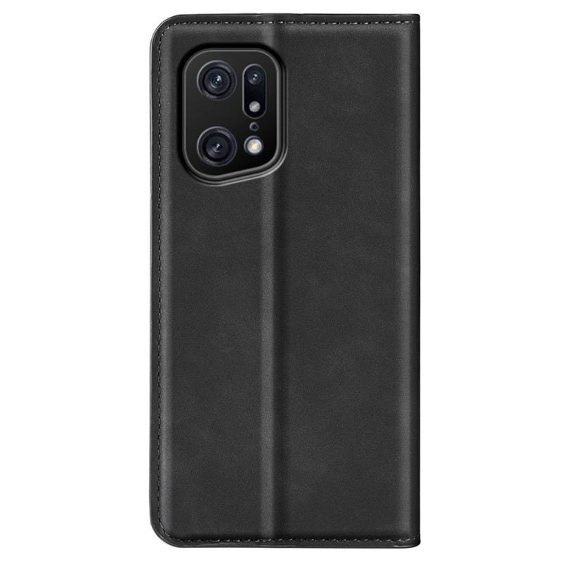 Fliptok Oppo Find X5 Pro Bőrtok Skin Touch