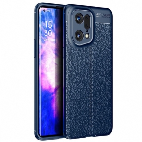 Tok Oppo Find X5 Pro Dupla Vonalú Litcsi Bőrhatás