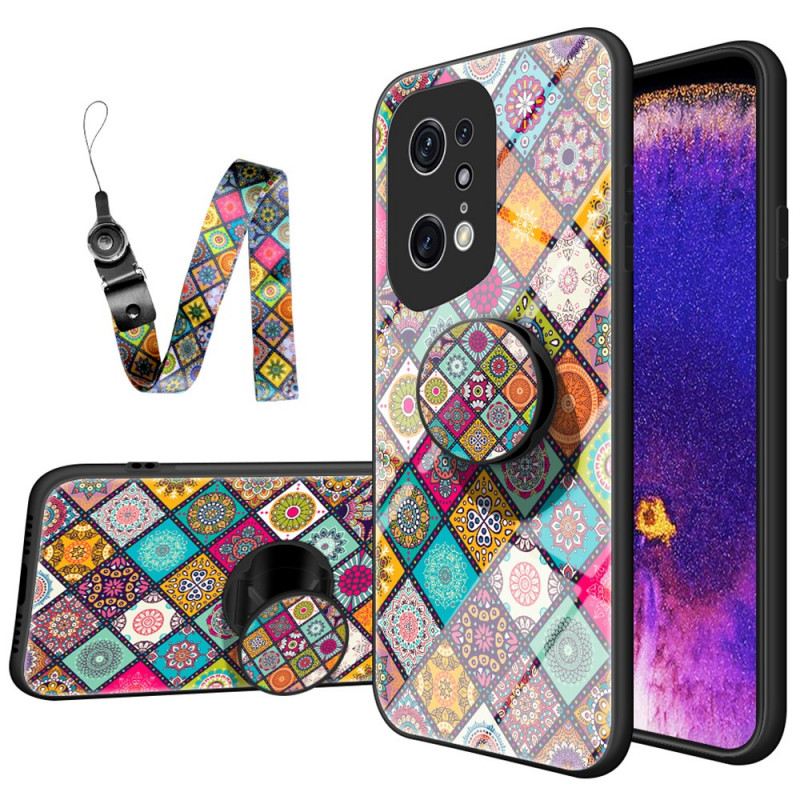 Tok Oppo Find X5 Pro Patchwork Mágneses Tartó