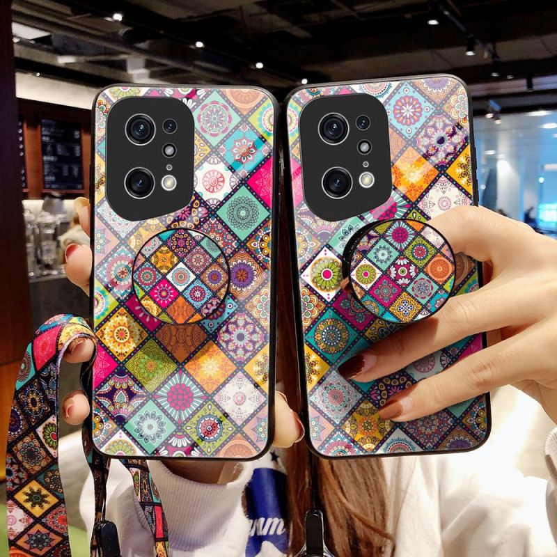 Tok Oppo Find X5 Pro Patchwork Mágneses Tartó