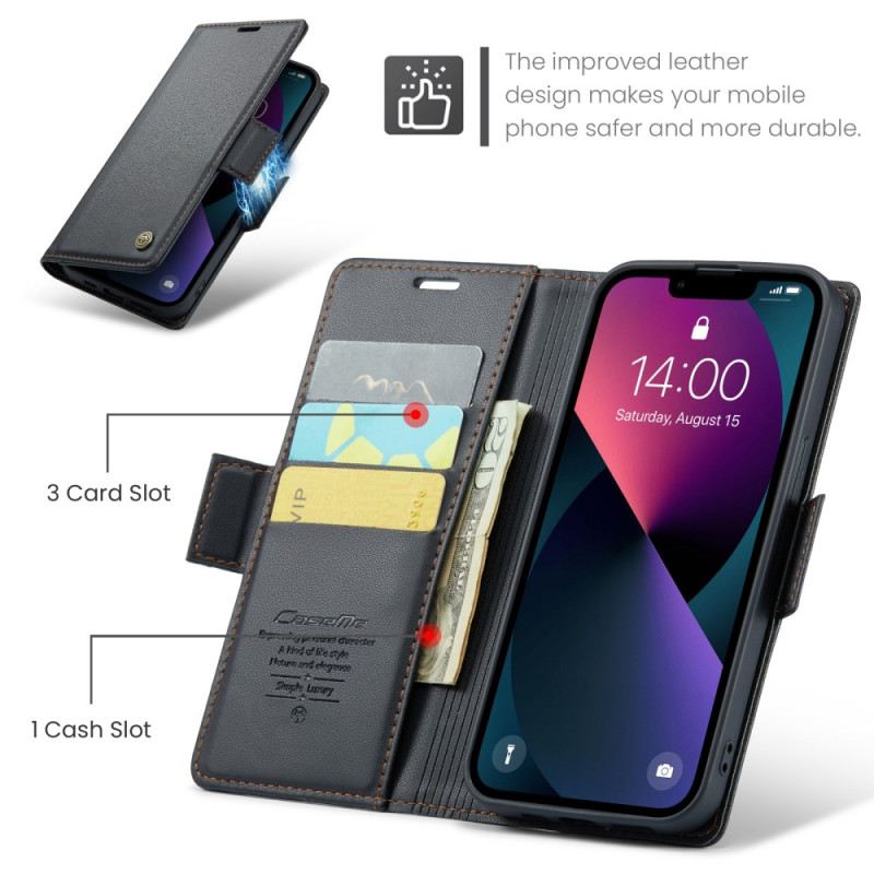 Fliptok / Bőrtok iPhone 15 Caseme Bőr Stílus