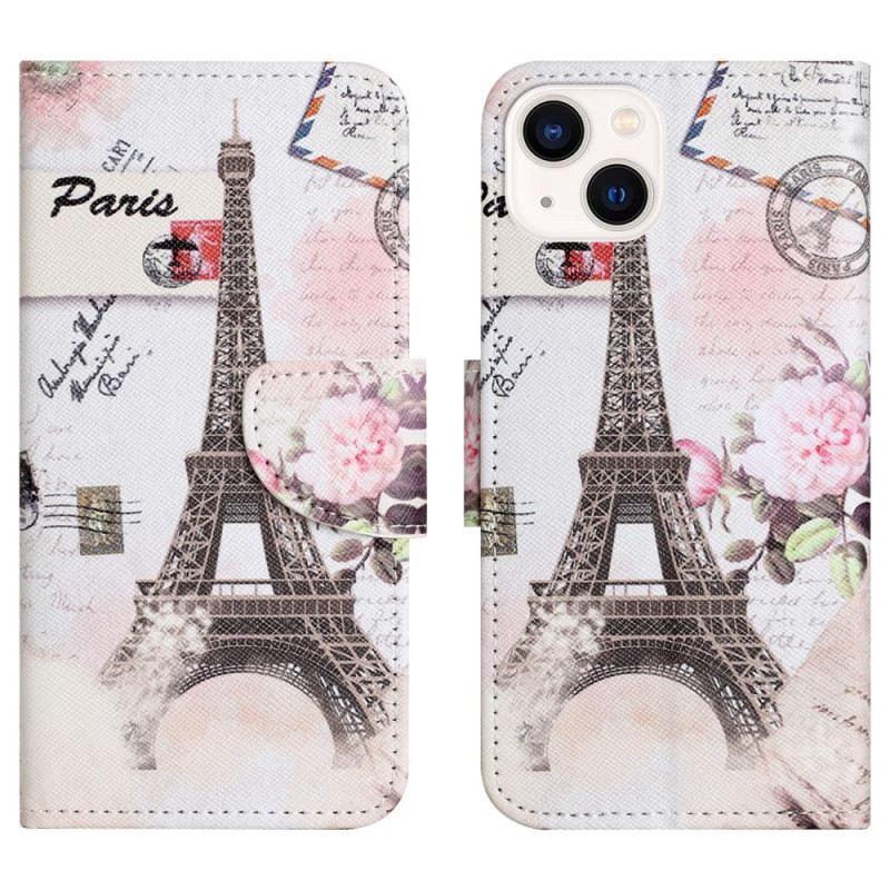 Fliptok iPhone 15 Vintage Eiffel-torony