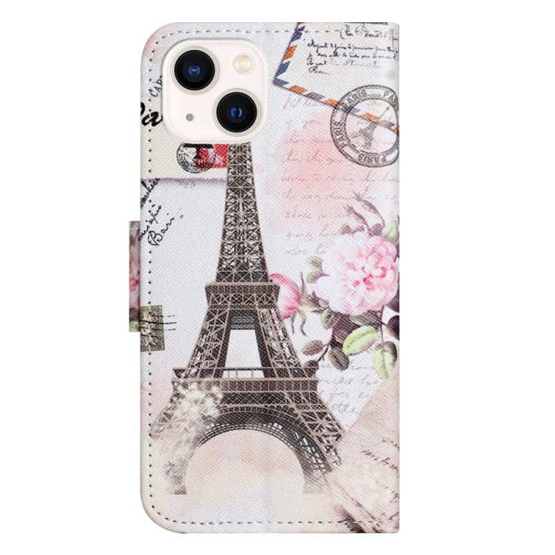 Fliptok iPhone 15 Vintage Eiffel-torony