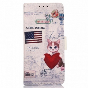 Fliptok Samsung Galaxy A03 Utazó Cat