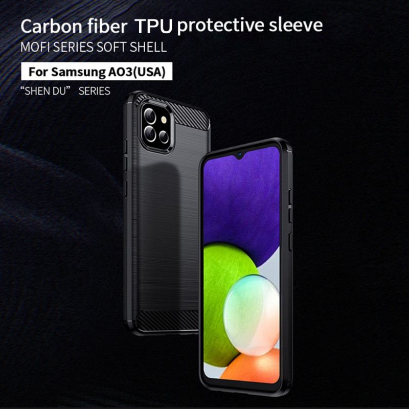 Tok Samsung Galaxy A03 Mofi Szálcsiszolt Szénszálas