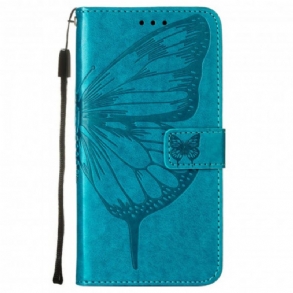 Fliptok / Bőrtok Motorola Edge 20 Lite Butterfly Design Zsinórral