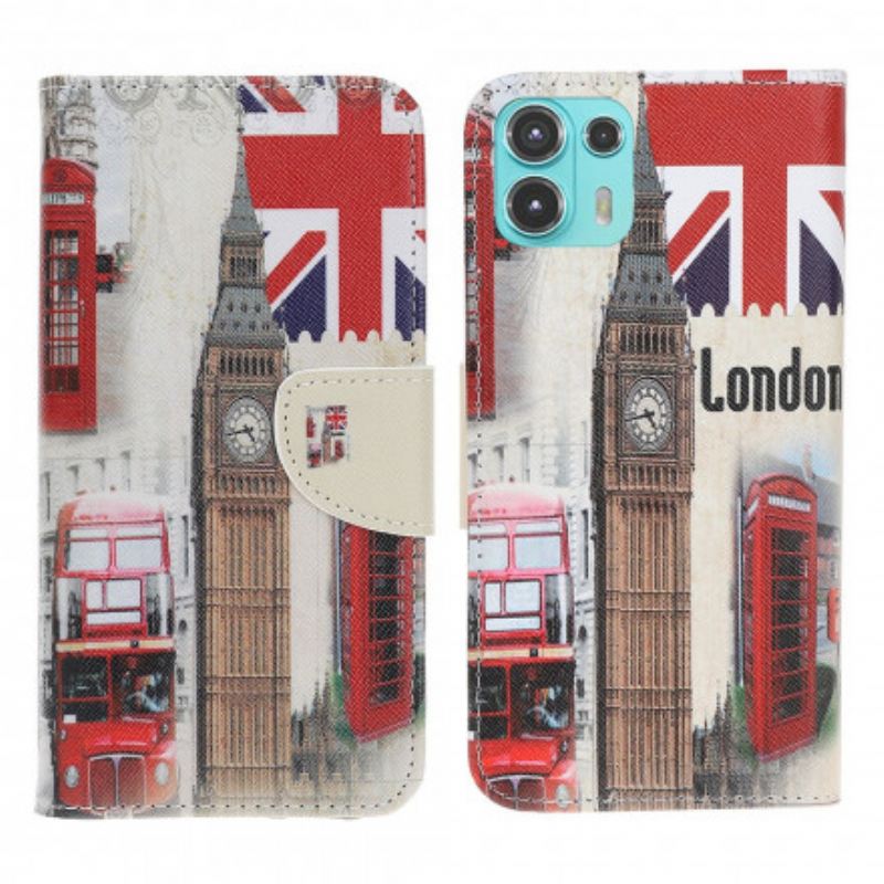 Fliptok / Bőrtok Motorola Edge 20 Lite Londoni Élet