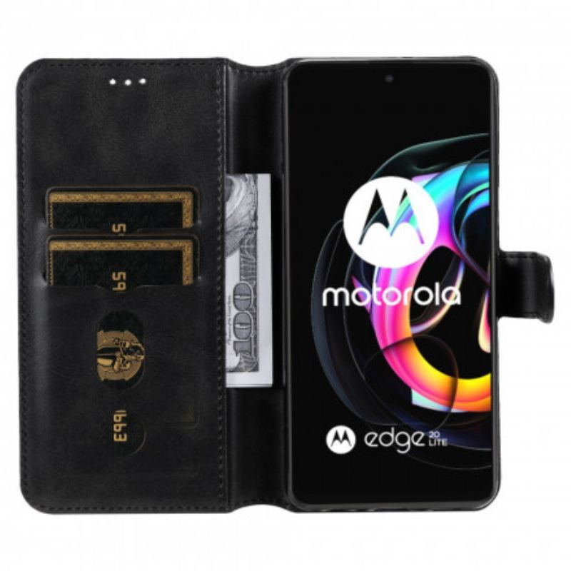 Fliptok / Bőrtok Motorola Edge 20 Lite Műbőr Új Színek