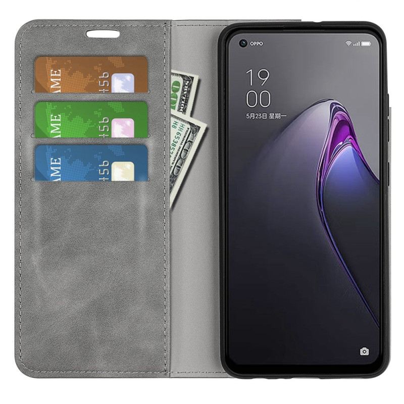 Fliptok Oppo Reno 8 Bőrtok Klasszikus Dizájn