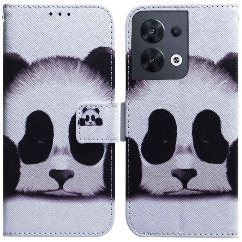 Kinyitható Tokok Oppo Reno 8 Panda Nyakpánttal