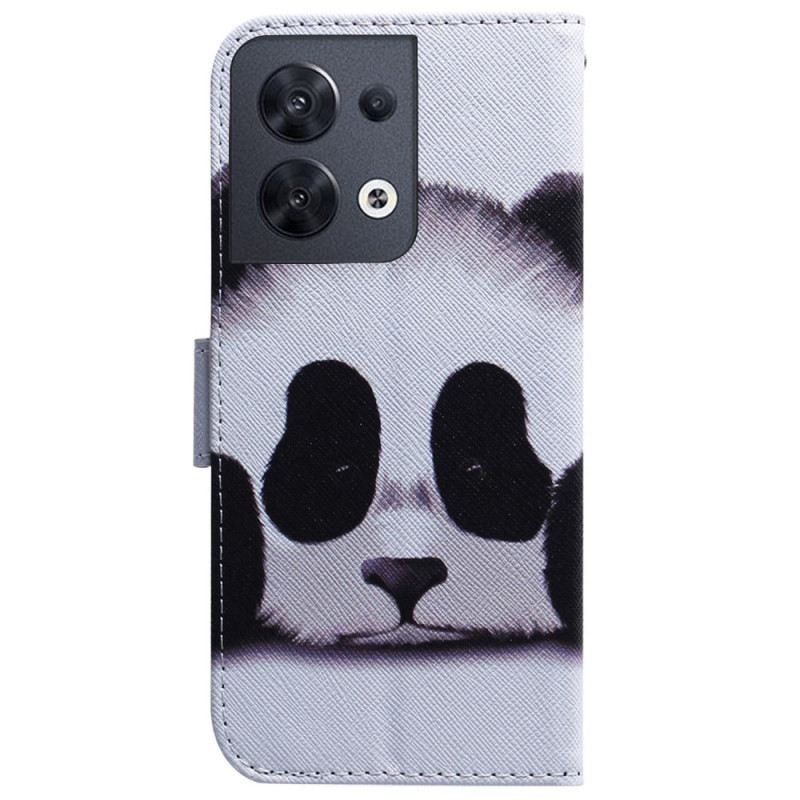 Kinyitható Tokok Oppo Reno 8 Panda Nyakpánttal