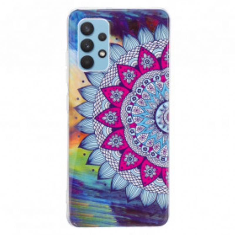 Tok Samsung Galaxy A32 Fluoreszkáló Színes Mandala