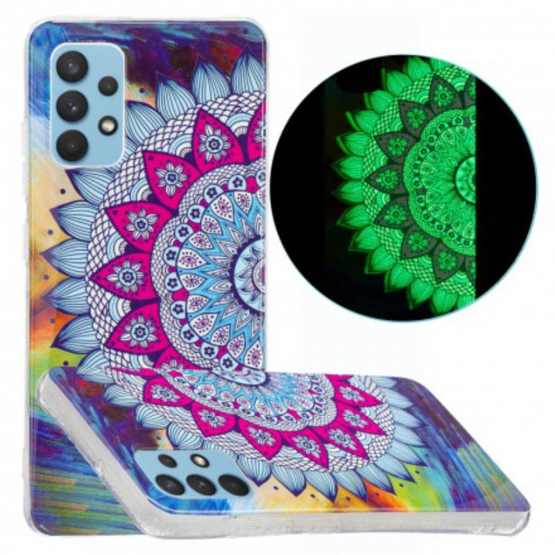 Tok Samsung Galaxy A32 Fluoreszkáló Színes Mandala