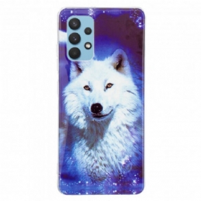 Tok Samsung Galaxy A32 Fluoreszkáló Wolf Sorozat