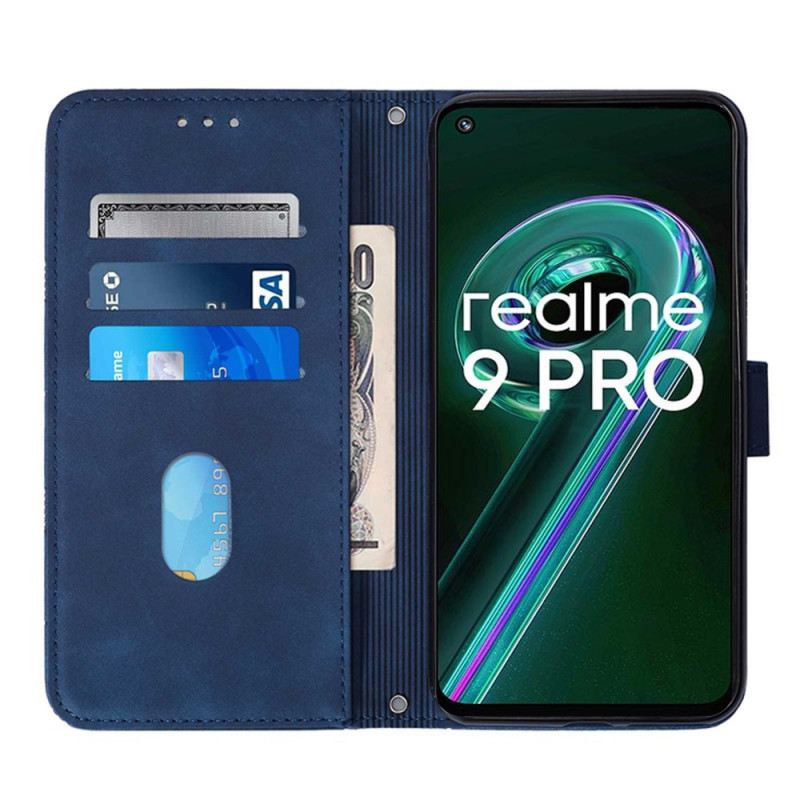 Fliptok / Bőrtok Realme 9 Pro 5G Piramis Bőr Hatás