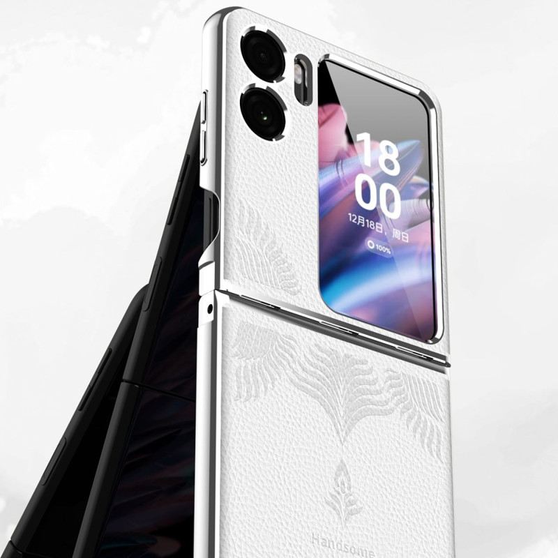 Fliptok Oppo Find N2 Flip Bőrtok Licsi Bőr Stílus