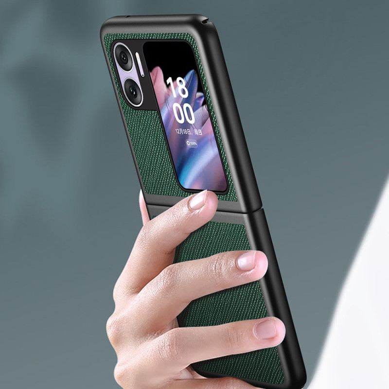 Fliptok Oppo Find N2 Flip Bőrtok Texturált Bőr Stílus