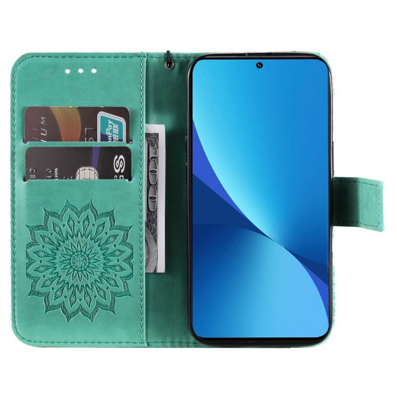 Fliptok Xiaomi 12 Lite Mandala Nap Zsinórral