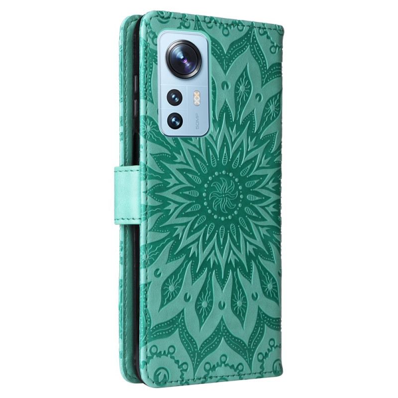 Fliptok Xiaomi 12 Lite Mandala Nap Zsinórral