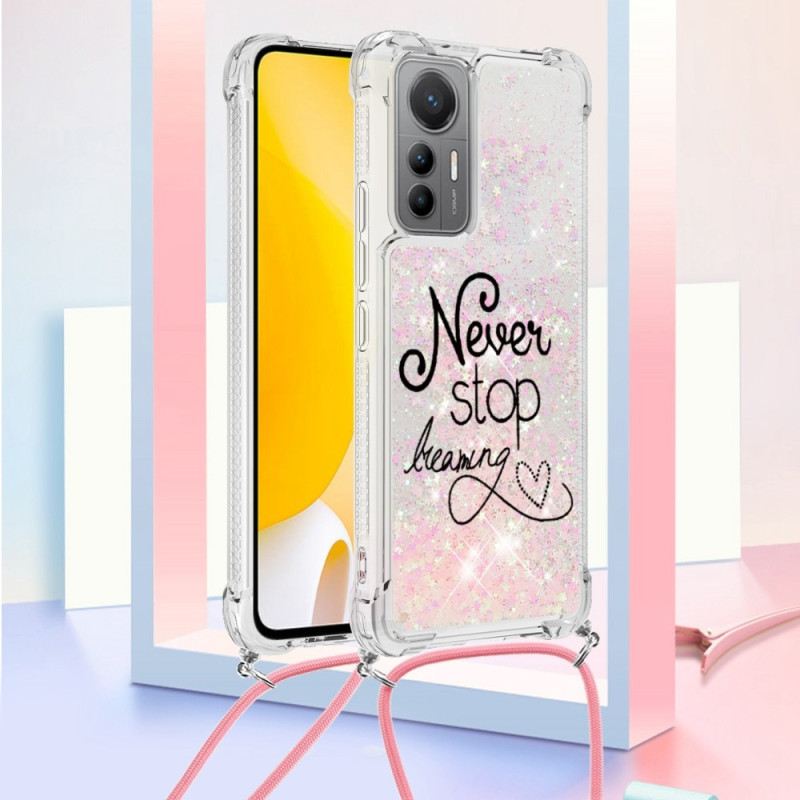 Tok Xiaomi 12 Lite Láncokat Soha Ne Hagyd Abba A Glitter Húzózsinórt