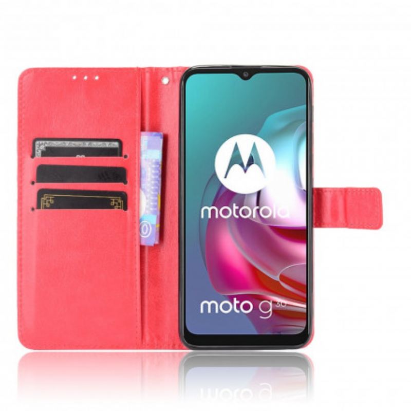 Fliptok / Bőrtok Moto G30 / G10 Ragyogó Műbőr