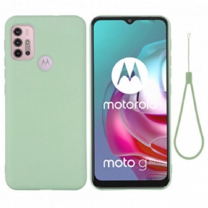 Tok Moto G30 / G10 Folyékony Szilikon Nyakpánttal