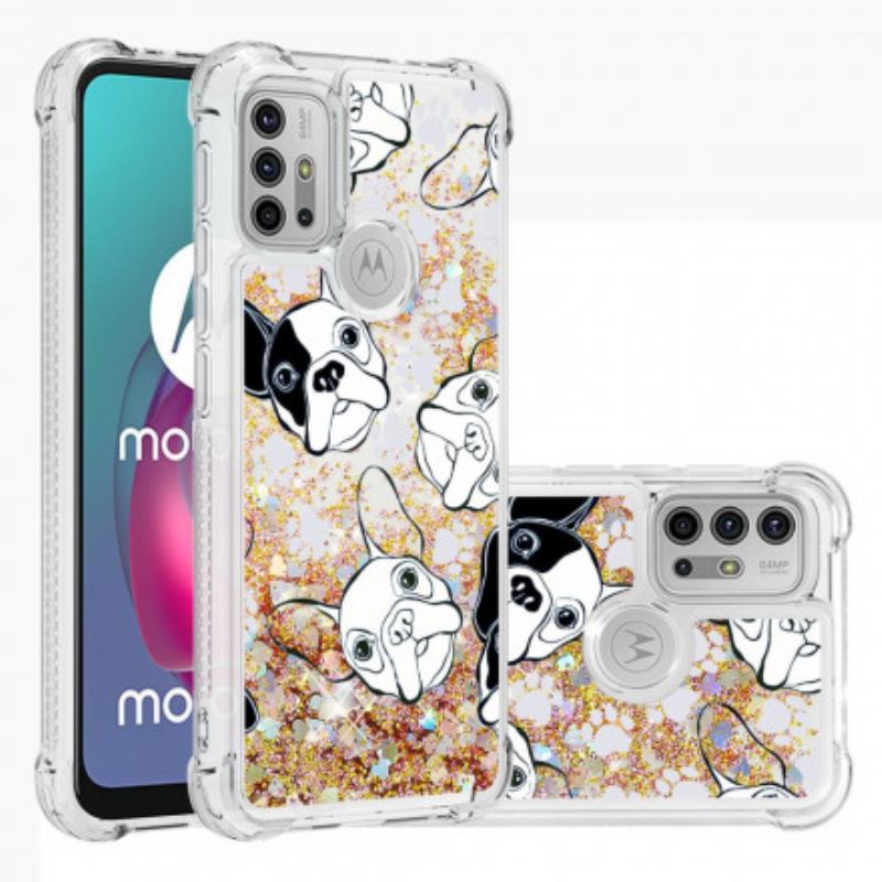 Tok Moto G30 / G10 Kutya Flitter Úr