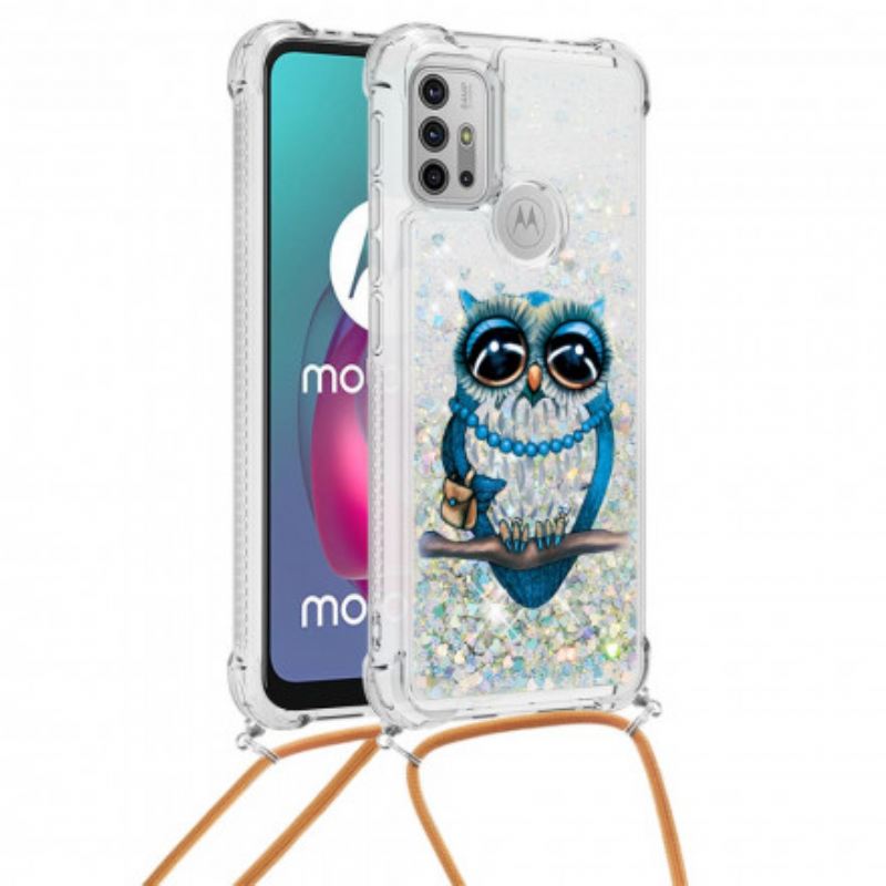 Tok Moto G30 / G10 Láncokat Flitter Húzózsinór Miss Bagoly