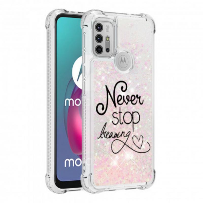 Tok Moto G30 / G10 Soha Ne Hagyd Abba A Glitter Álmodozását