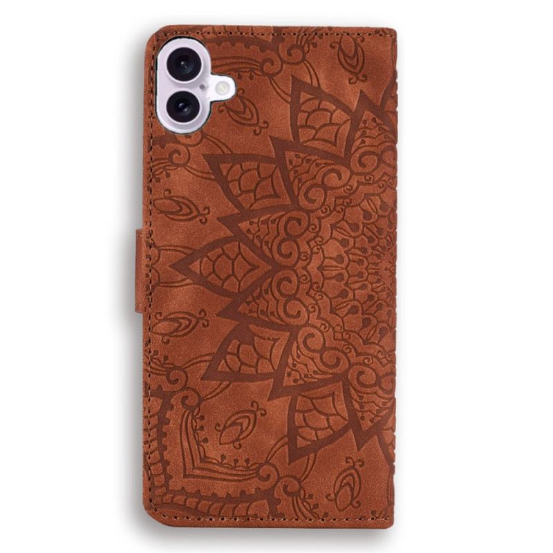 Bőrtok iPhone 16 Mandala Velúr Hatás