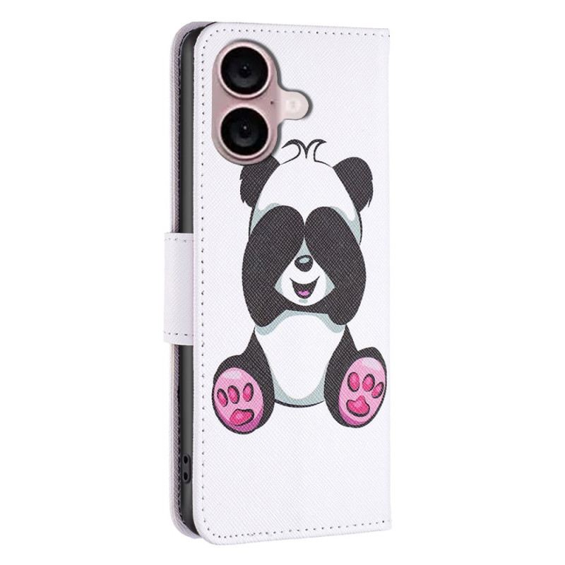 Bőrtok iPhone 16 Panda