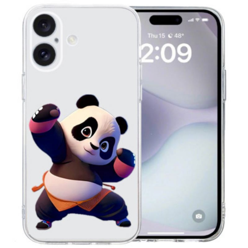 Tok iPhone 16 Átlátszó Panda Edge