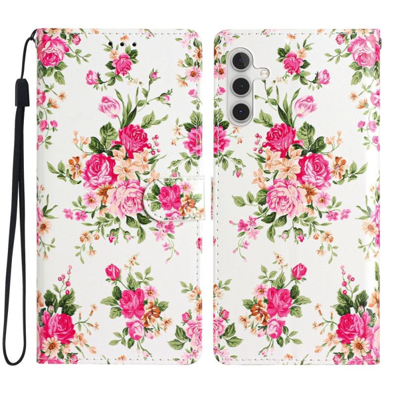 Fliptok Samsung Galaxy A55 5g Liberty Flowers In Lnaière