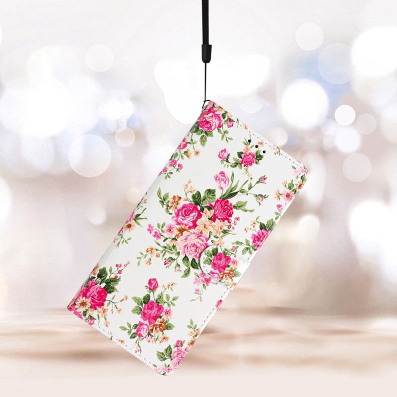 Fliptok Samsung Galaxy A55 5g Liberty Flowers In Lnaière