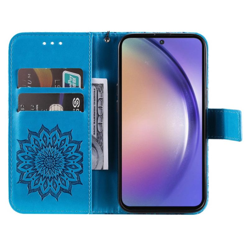 Fliptok Samsung Galaxy A55 5g Mesés Mandala Szíjjal