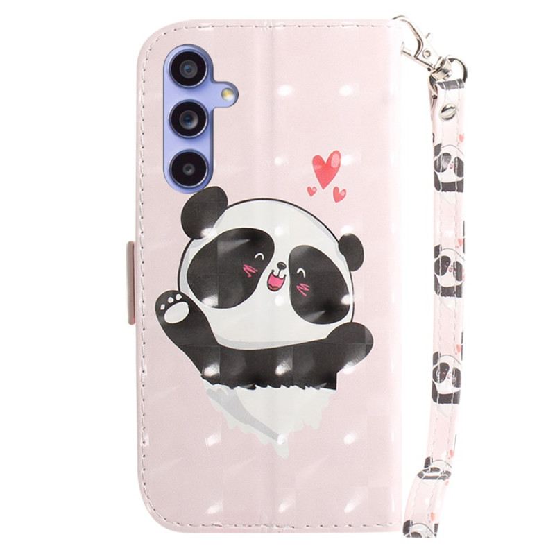 Fliptok Samsung Galaxy A55 5g Panda Love Szíjjal