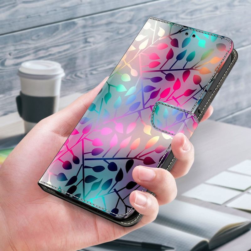 Kinyitható Bőrtok Samsung Galaxy A55 5g Juharlevél