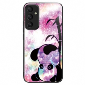 Tok Samsung Galaxy A55 5g Aranyos Panda Edzett Üveg