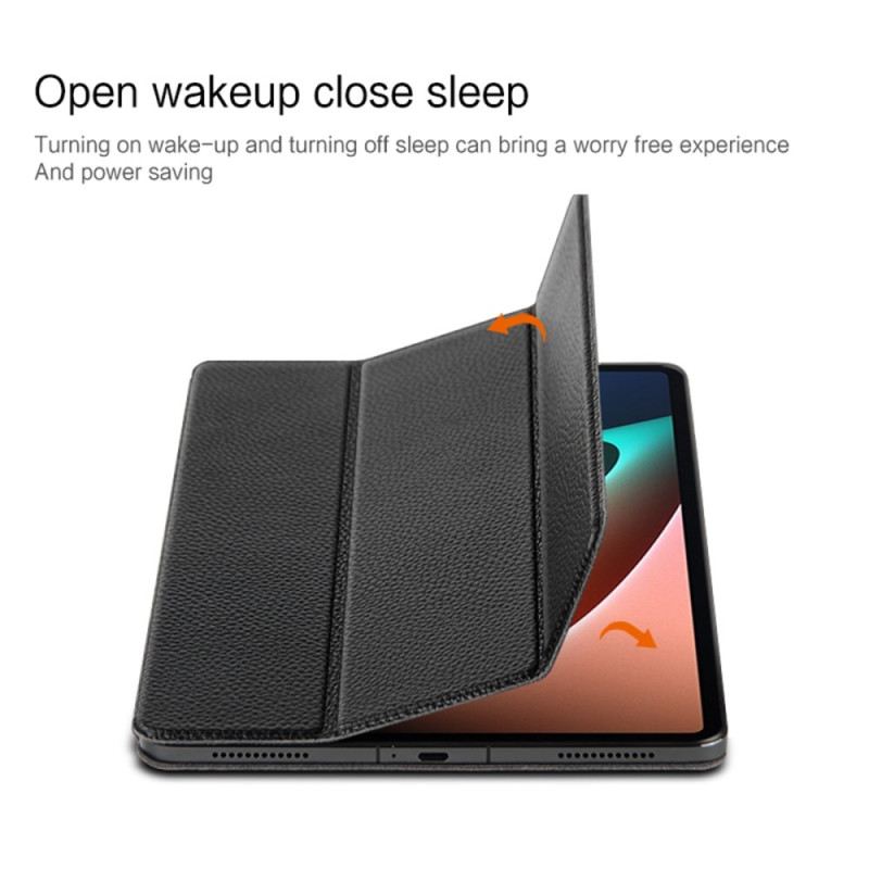 Fliptok Xiaomi Pad 5 Valódi Bőr Wake