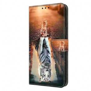 Bőrtok Xiaomi Redmi Note 13 5g 3d Kitten Dream Mintával