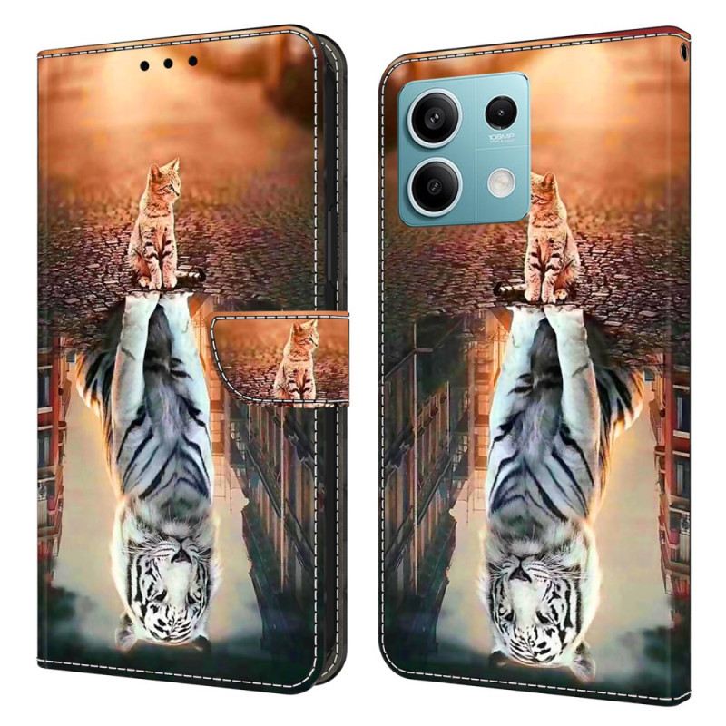 Bőrtok Xiaomi Redmi Note 13 5g 3d Kitten Dream Mintával