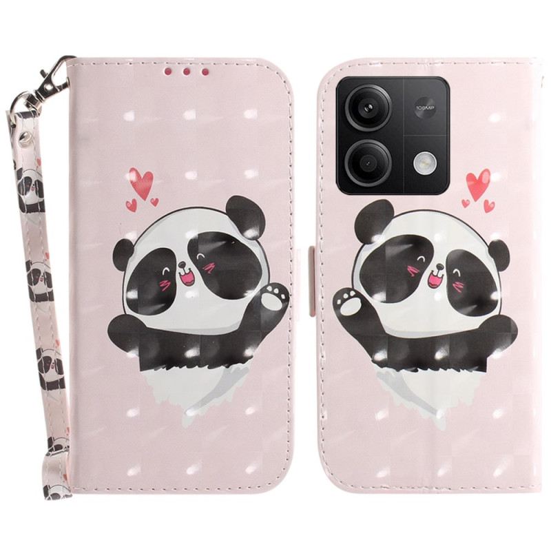 Bőrtok Xiaomi Redmi Note 13 5g Panda Szerelem