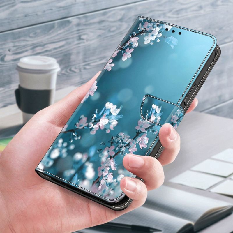 Bőrtok Xiaomi Redmi Note 13 5g Szilvavirágok