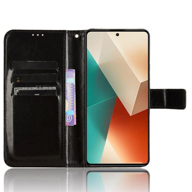 Fliptok Xiaomi Redmi Note 13 5g Ragyogó Műbőr Pánttal