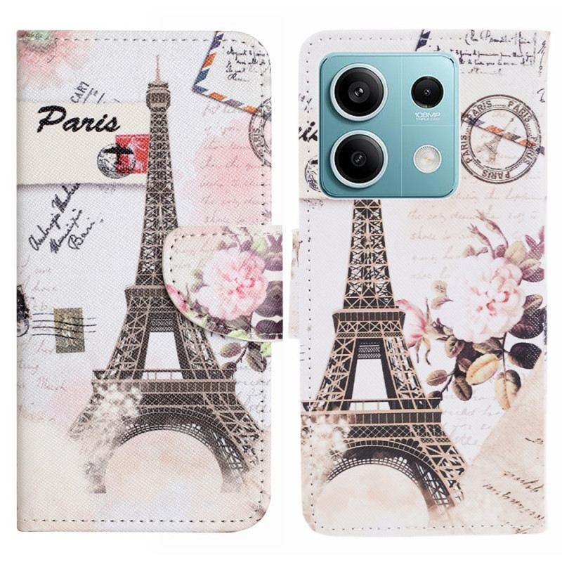 Kinyitható Tokok Xiaomi Redmi Note 13 5g Vintage Eiffel-torony