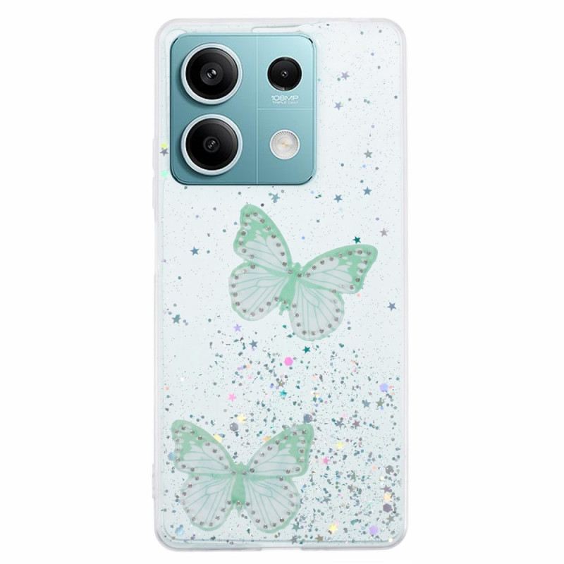 Mobiltelefon Tokok Xiaomi Redmi Note 13 5g Pillangók Glitter