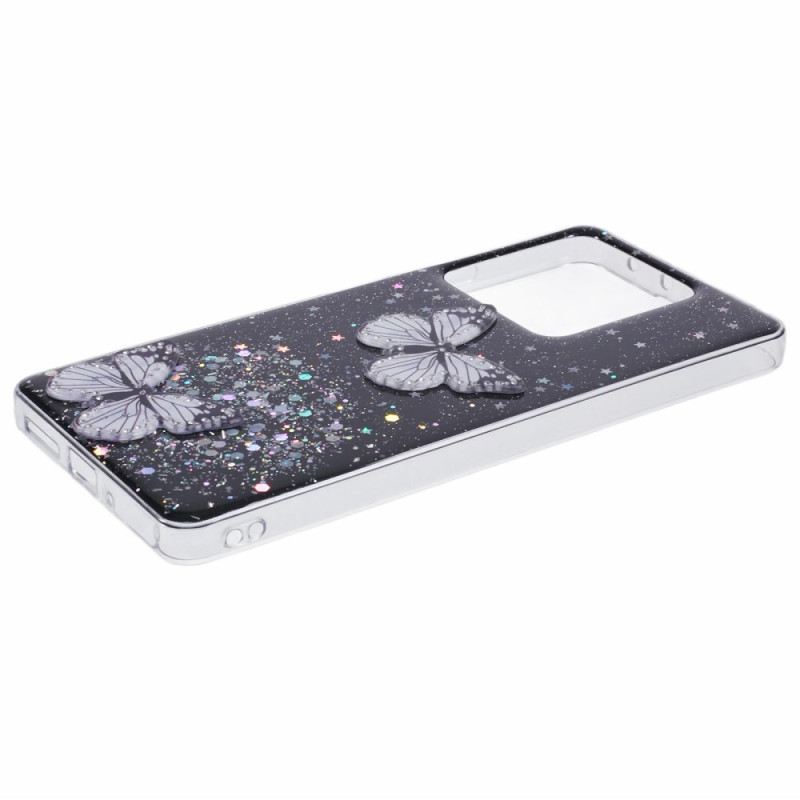 Mobiltelefon Tokok Xiaomi Redmi Note 13 5g Pillangók Glitter